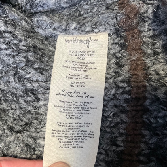 Chunky Wool/Alpaca Blend Toggle Front Cardigan by Wilfred Free size M - Picture 8 of 8